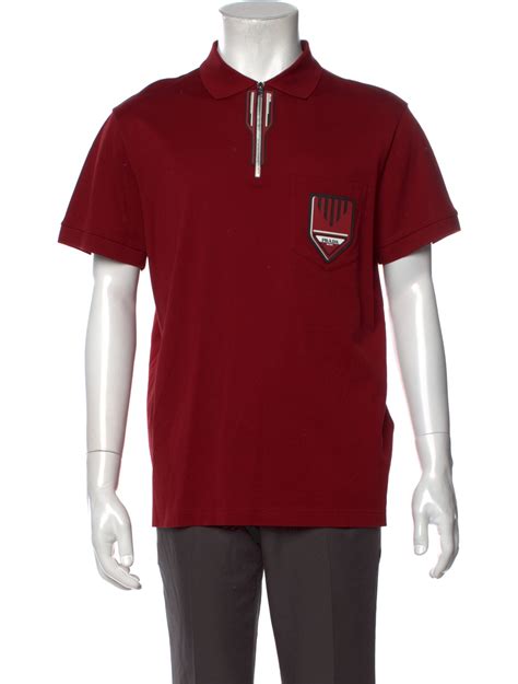 prada red polo shirt|Prada men's t shirts clearance.